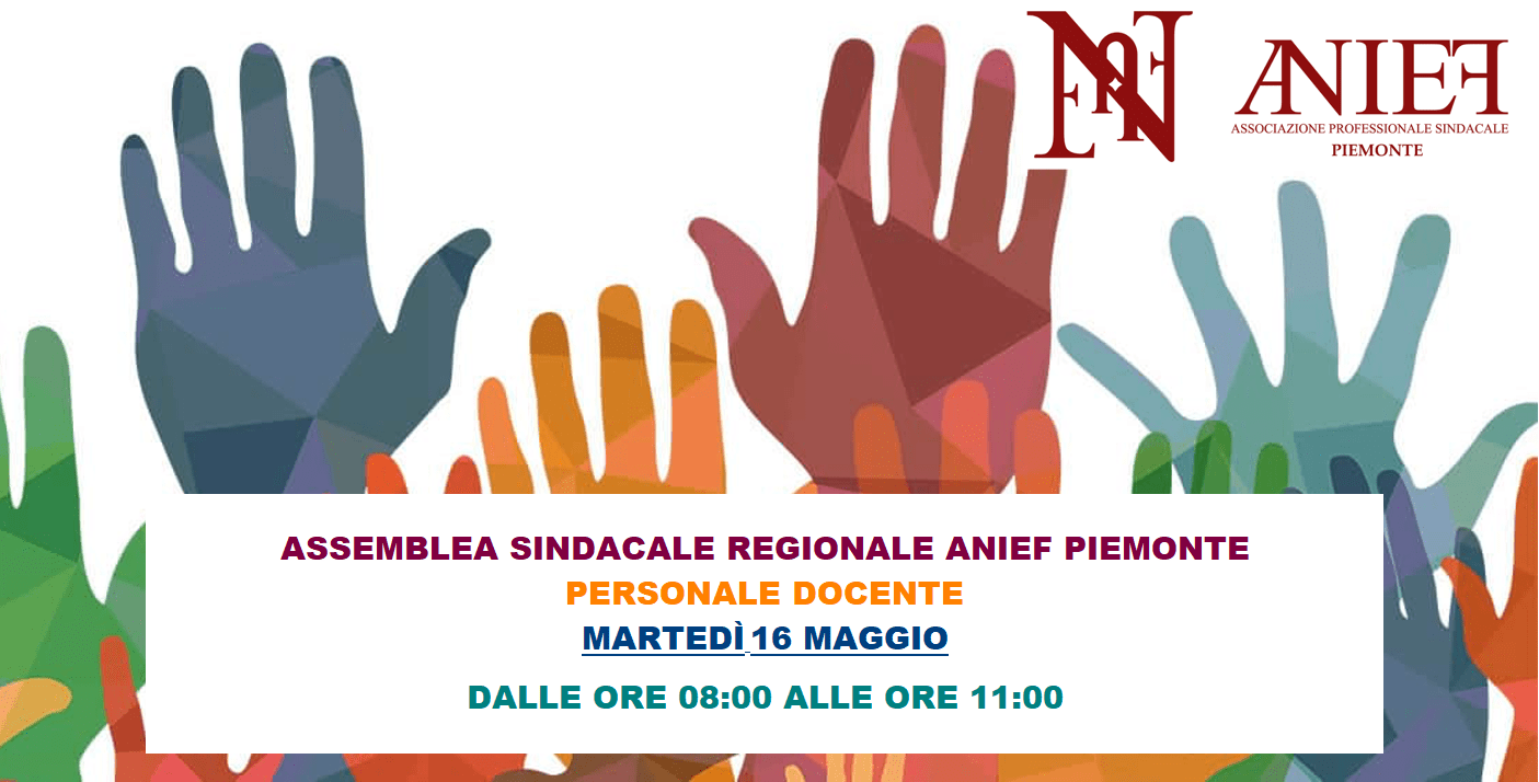 Indizione assemblea sindacale regionale ANIEF PIEMONTE