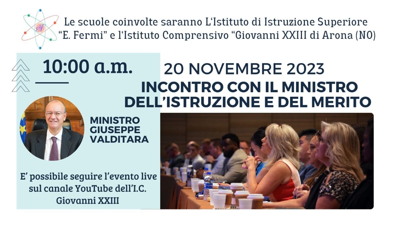 Link collegamento incontro live con Ministro dell’Istruzione e del Merito