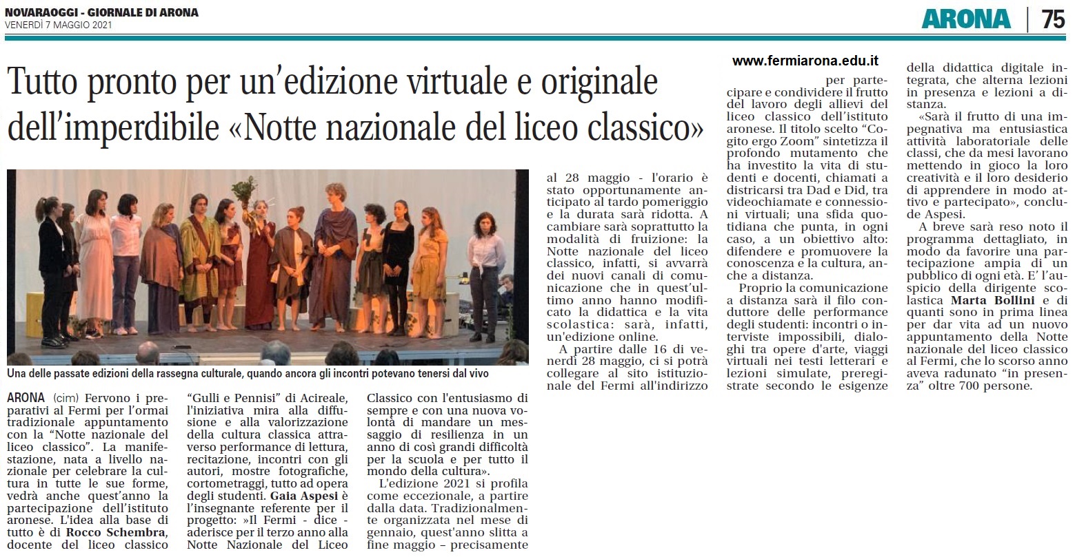 Rassegna stampa NNLC 2021